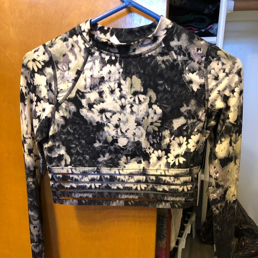Floral Free People workout crop